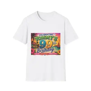 Tommy’s 99th Birthday T-Shirt | Tropical Caribbean Celebration