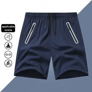 Night Safe Reflective Zipper Pocket Shorts - Stylish Athletic & Casual Essential