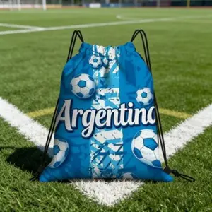 1 piece United States Canada and Mexico Soccer Match Argentina Football team 2 Print Drawstring Bags Men Women Storage Backpack Swimming Bag Multi-function Pocket