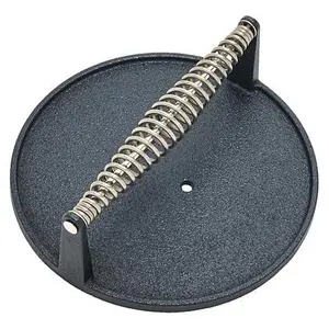 KitchenHQ Round Nonstick Ceramic Cast Iron Grill and Griddle Press