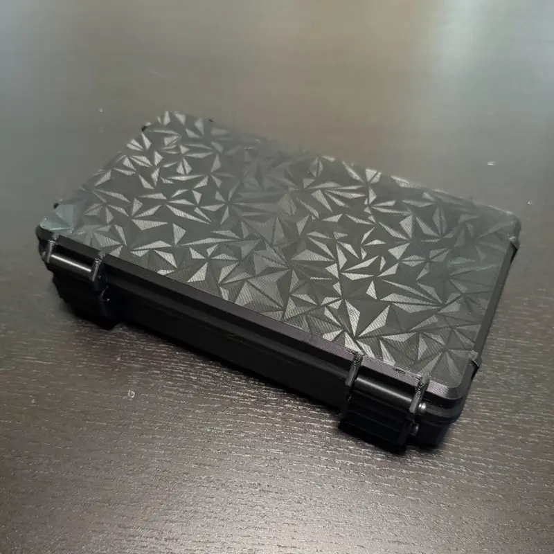 50-Vial 3ml Storage Case — 3D Printed Hard Case with Hinged Lid | Gradient, Black, White, Grey, Clear + Custom Colors - Descreet carrying case