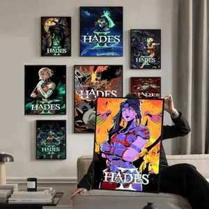 Popular Game H-Hades Poster HD Waterproof Sticky Wall Art | High-Quality Aesthetic Print for Living Room, Bedroom, Bathroom & Hallway Decor | Artistic Trendy & Easy-to-Apply | Durable Gift Idea for Home Decoration