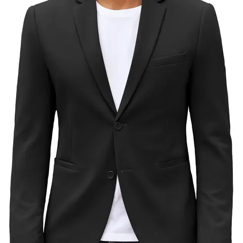 COOFANDY Men's Casual Blazer Slim Fit Suit Jackets Two Button Lightweight Knit Sport Coat Menswear Long Sleeve  Breathable Fashion