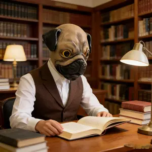 Pug Dog Mask | Realistic Funny Prop | Pet-Themed Party & Cosplay Event