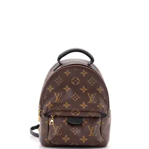 Pre-owned Louis Vuitton Canvas Coated Backpacks Palm Springs Backpack Monogram Canvas Mini by Rebag