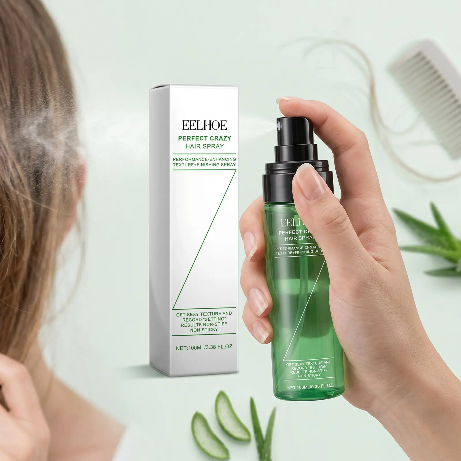 Eelhoe Volumizing Hair Spray 100ML, Long-Lasting Hold, Lightweight Formula, Ideal for Daily Use, Enhances Volume & Texture