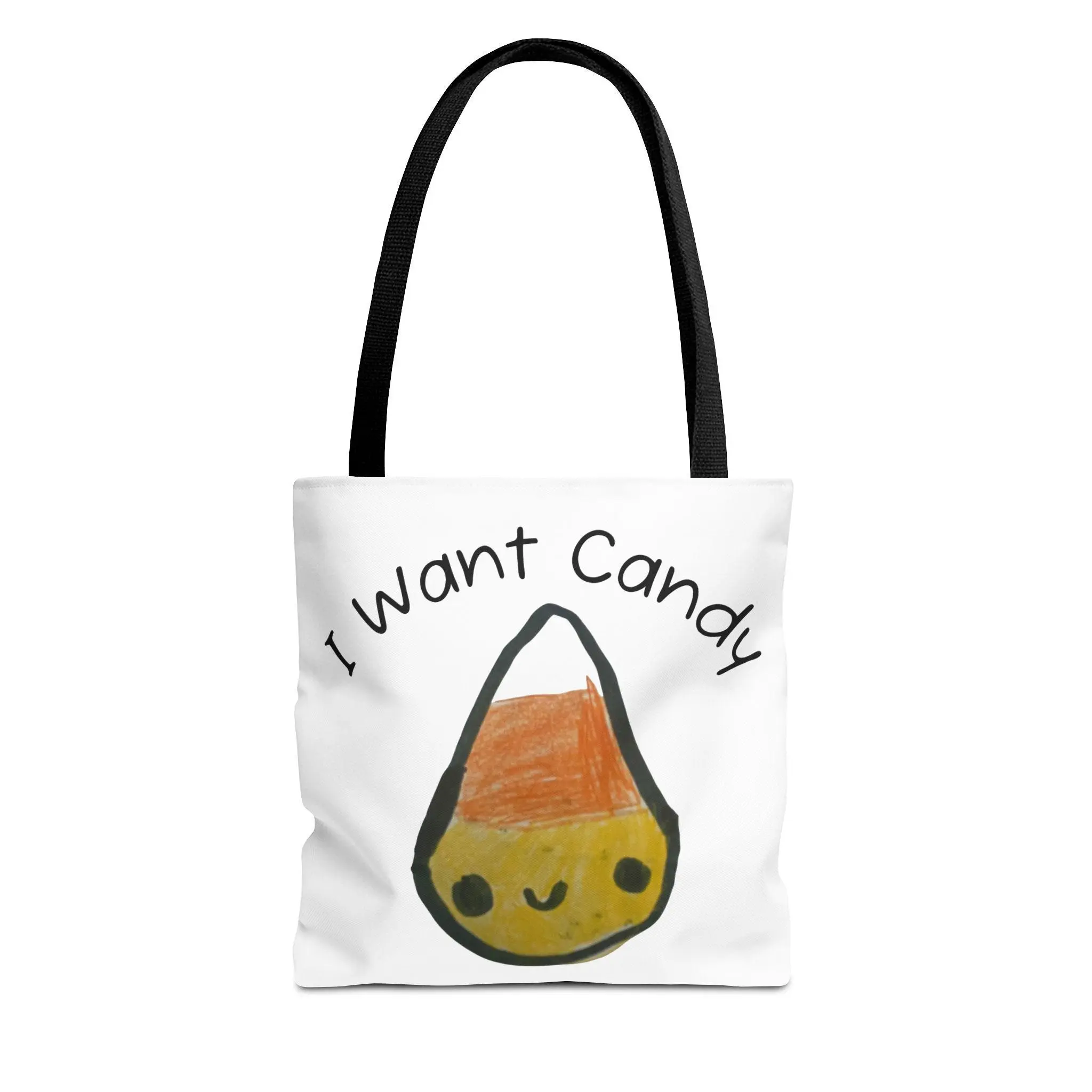 Candy Corn Tote Bag with Fun Design, Halloween Candy Bag, Cute Tote for Trick or Treating, Stylish Reusable Shopping Bag, Gift for Kids