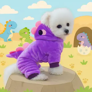 Dinosaur Transformation Pet Costume, Four-Leg Clothes for Dogs and Cats, Suitable for Teddy, Bichon, Pomeranian, Yorkie, Small Dogs, Outfits