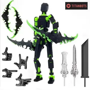 Shapeshifting Action Figure DIY Mannequin Toy - 3D Printed, Movable, Lucky 13 Theme - 13inches