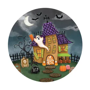 Courtside Market Halloween Shanty 12"Diam Circular Board