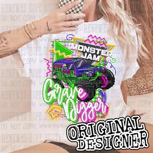 Youth and Adult Monster Jam Grave Digger Truck T-Shirt Monster Truck Show Graphic Tee Monster Truck Event Fan Gift, Racing Events, Monster Jam shirt, Monster Truck shirt, Monster Truck Fan Gift, Youth clothing, summer outfit