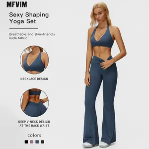 Women's Sportswear Two-Piece Set MFVIM - High-Strength Support Yoga Quick-Dry Tight-Fit Sporty High Stretch Fitness Clothing Casual Sports Wear