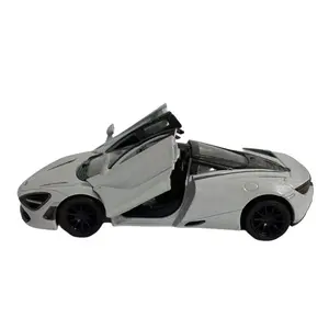 KINSMART 1:36 Scale McLaren 720S Die-Cast Metal & Plastic Toy Car with Openable Doors Officially Licensed Stone Gray Model Car for Collectors