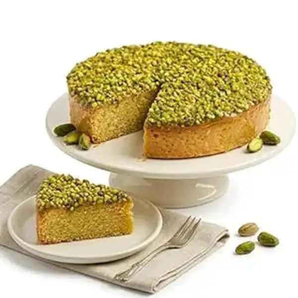 Andy Anand Caramel Pistachio Cake, 9-Inch, 2.6 lb – Fresh, Gourmet, No Preservatives, Handmade Daily, Birthday & Celebration Gift Box