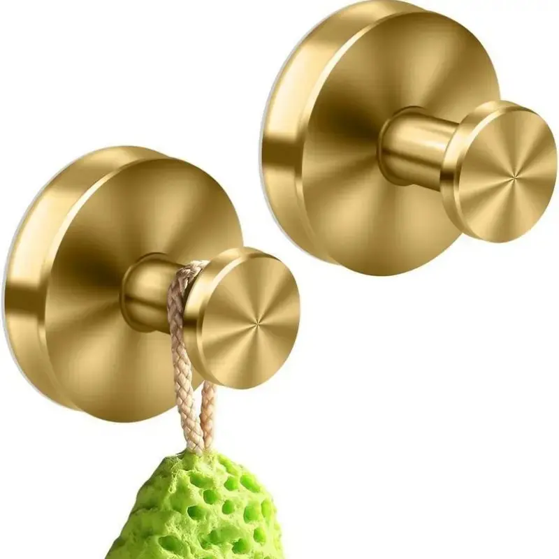 Strong Suction Cup Hooks 2-Pack, No Drilling Glue-Free Reusable, Removable Hooks, Home Organizer Hook, for Towels Bathroom Coats Closet Doors Keys Kitchen Utensils