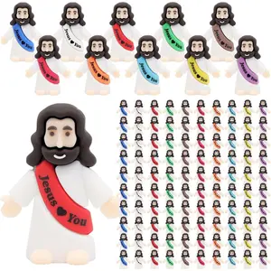 100 count  Love You Mini Figures   Figurines in Bulk  Miniature Religious Figures for  and Seek, Sunday School, Religious Party Favors, Baptism Gifts, Easter Egg Stuffers