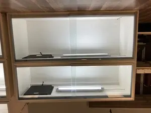 Double Stack 36x24x24 Enclosure Single Unit for Storage & Display Compact Versatile Design 36x24x24 Inches Ideal for Standalone Use or Stacking