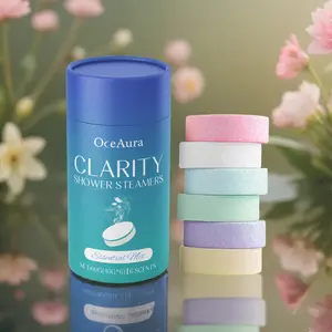 18pcs Colorful Floral Scented, Soothing Shower Steamers, Eucalyptus Mint/Milk Honey/Citrus Grove/Lavender/Floral Rose, Birthday Gift For Women, Christmas Self-Care Present, Enhancing Your Shower Experience, Moisturizing Shower Aroma