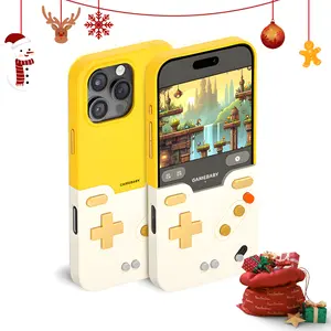 BITMOLAB GameBaby iPhone 15/16 Pro Max Case, No Charging/Bluetooth Needed, Supports Delta/GB/GBC/NES, Retro Handheld Style w/Built-in Buttons, Perfect Christmas & New Year Gift