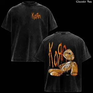Korn Doll Graphic Shirt – Nu Metal Band T Shirt, Vintage Acid Washed Oversized Tee, 90s Rock Streetwear Heavy Cotton Unisex Top, Dark Grunge Aesthetic Album Art Style, Gift for Metal Fans 52N