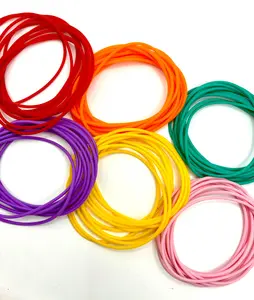 Women’s Silicone Jelly Bracelet - Stackable - set of 6 - size 8.5”