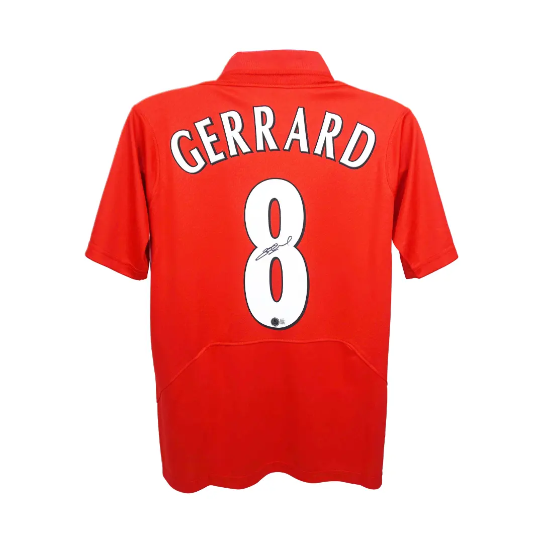Steven Gerrard Signed Liverpool Soccer Jersey with Beckett COA