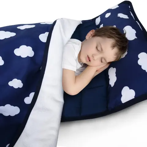 Biloban Lightweight Toddler Nap Mat with Pillow Soft Blanket, Cozy Kids Nap Mats Fit Standard Preschool Daycare Cot Regalo My Cot Portable Travel Sleeping Bag #TikTokShopFallDealsForYou