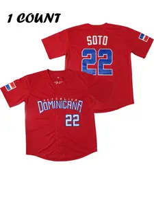 New Baseball Jersey Stretch Breathable Embroidered Button Sports Uniform Training Competition Party Baseball Shirt