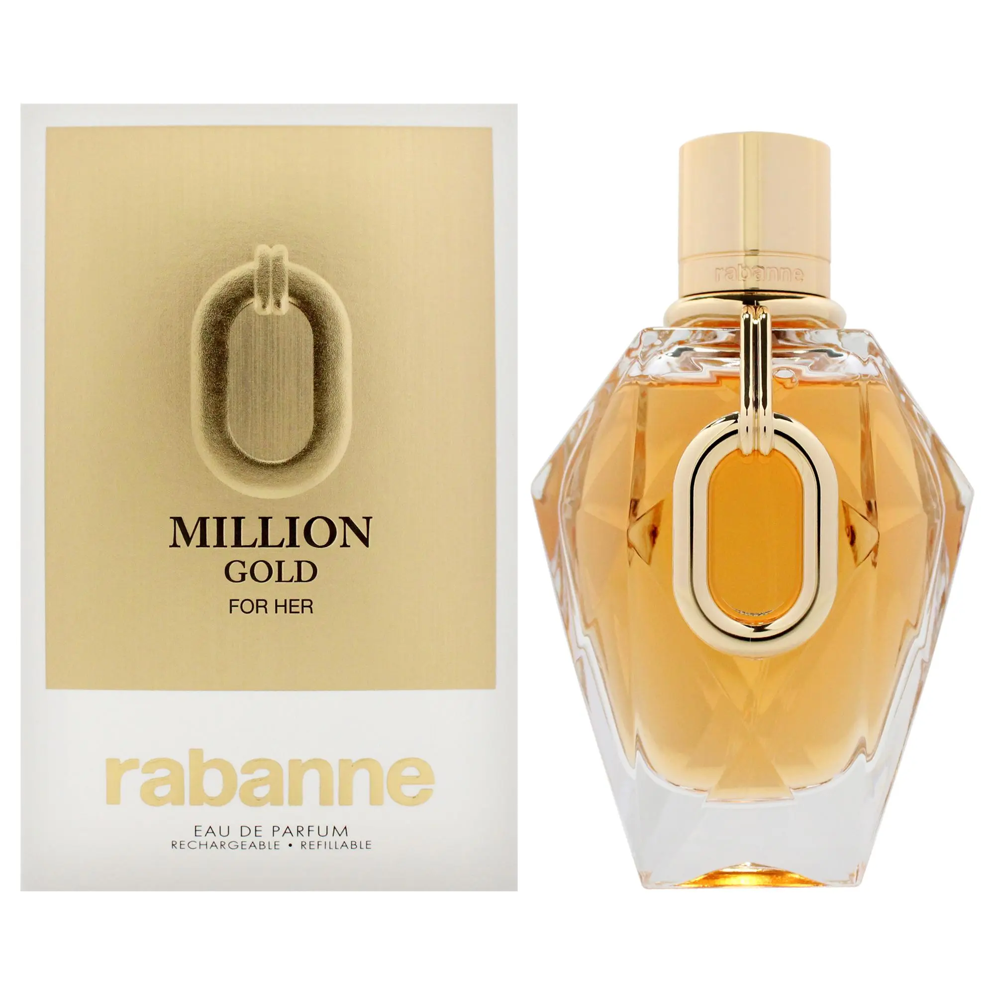Million Gold by Paco Rabanne for Women - 3 oz EDP Spray (Refillable)