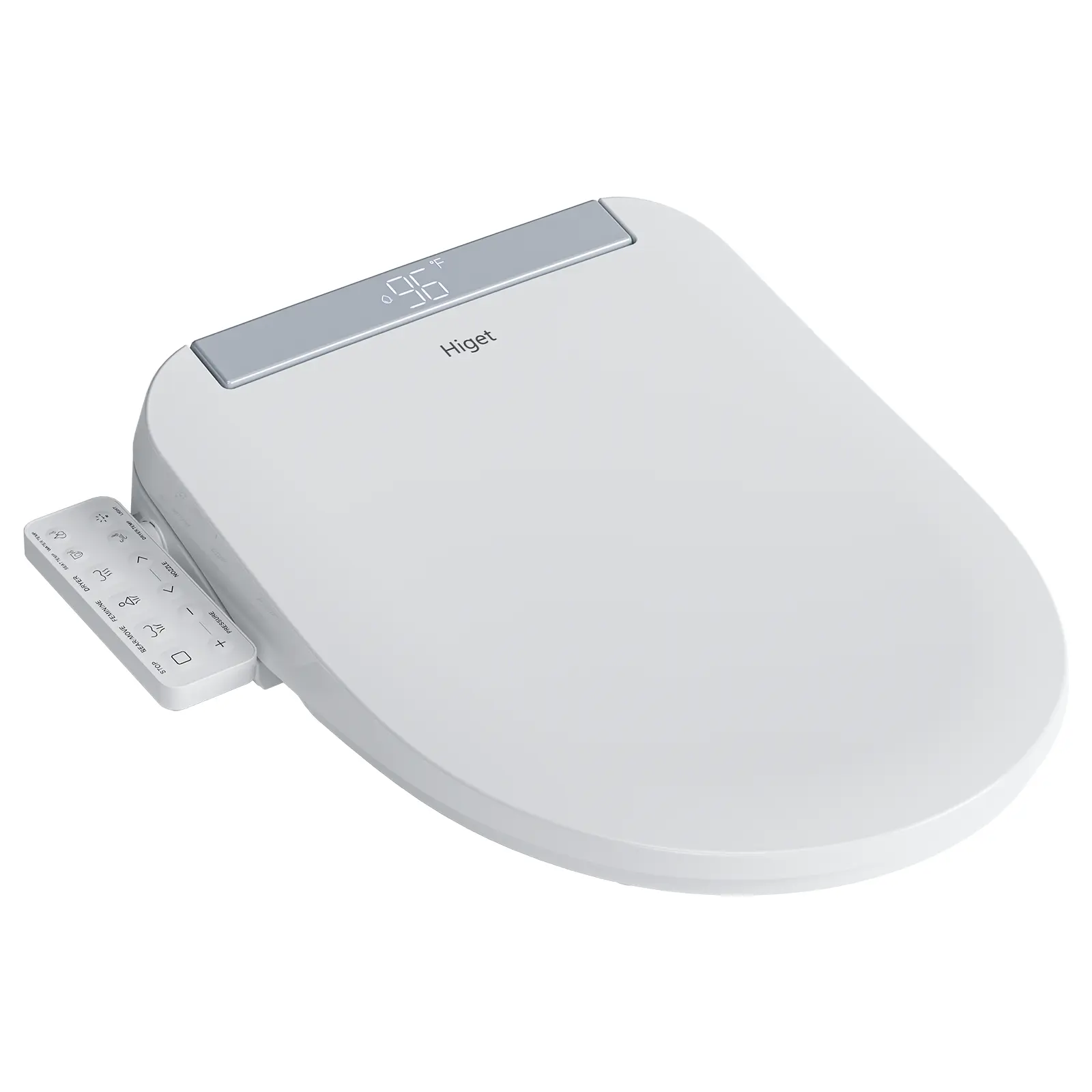 Smart Electric Heated Elongated Bidet Toilet Seat, Luxury Bidet Attachment Toilet Seat with Warm Water Wash, Warm Air Dryer, Soft Close Lid, Night Light, LED Display, Memory Nozzle Position, Self-Cleaning Function (Requires Electrical Outlet), Requires Ou