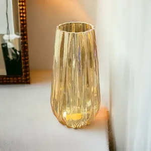 Gold Pearlescent Glass Vase