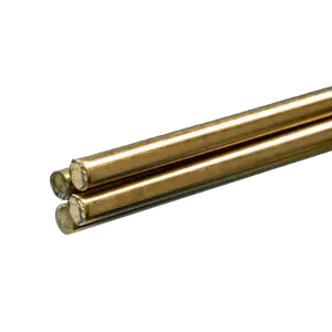 Round Brass Rod: 1/4" OD x 36" Long (4 Pieces)