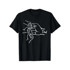 Premium Cotton T-Shirt for Fathers of Three featuring One-Sided Print Ideal Family Gift