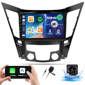 4G+64G Android Car Stereo for【Hyundai Sonata 2010-2015】with Carplay Android Auto 9 inch Touchscreen Bluetooth 5.4 FM/RDS Network Radio DSP Voice GPS Car Audio