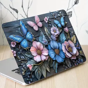 Flower Pattern Laptop Sticker, Waterproof & Anti-scratch Laptop Skin, Decorative Laptop Decal for Laptop, Notebook, Computer, Laptop Accessories, Waterproof Stickers