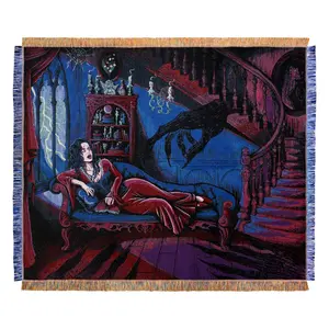 inheritance - Haunted House Woven Blanket