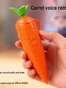 Carrot Shaped Recording Pen, Student Exclusive Stationery, Compact & Portable Ballpoint Pen, Educational Writing & Recording Tool