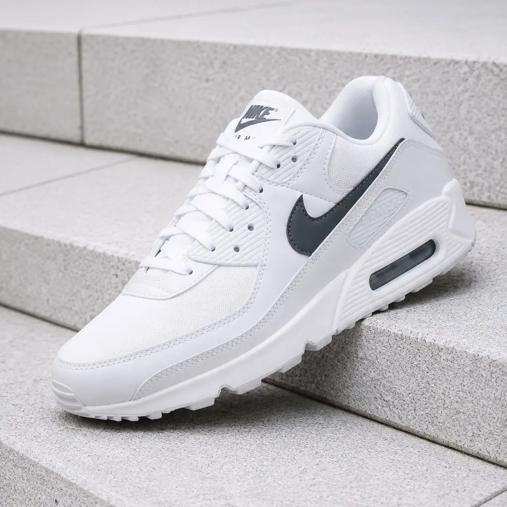 Nike Air Max 90 White Smoke Grey White Men's Fashion Sneaker New
