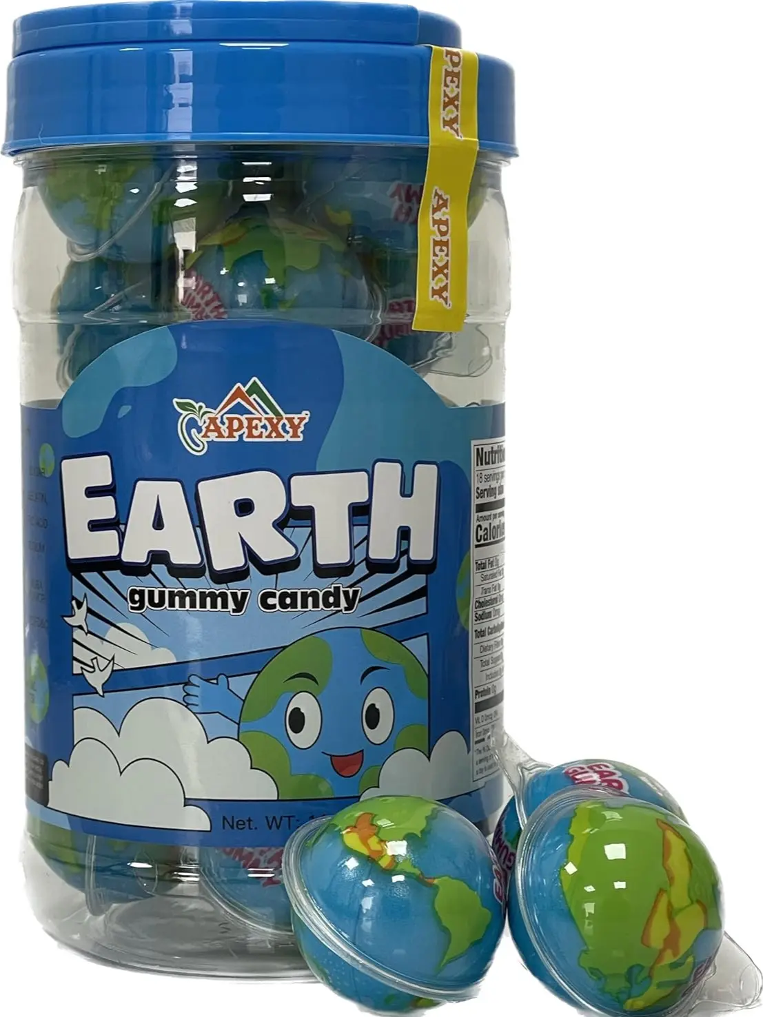 Apexy Eyeball Gummies - with Fruity Liquid Center 11.42oz Eyeball Candy for Halloween, Birthday, Trick Or Treat, Party Candy -Jelly Filled Gummies, Fat Free, Nut Free. 11.42oz (Planet) Snack Soft Bonbon Sweet Chewy