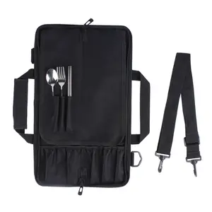 Kitchen Knives Portable Chef Knife Bag with Adjustable Straps Kitchen Cooking Chef Carrying Storage Pockets Cooking Tools Accessories  Knives