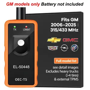 [GM only not universal 315/433MHz] EL-50448 TPMS Relearn Tool for GM Tire Sensor TPMS Reset Tool Tire Pressure Monitor system Activation Tool OEC-T5 for GM Buick/Chevy/Cadillac Series Vehicles 2023 Edition (Battery not included) outdoorfun