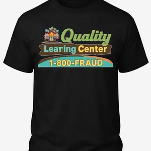 Quality Learing Center 1-800-FRAUD Graphic T-Shirt | Funny Viral Meme Shirt Tshirt Summer Shortsleeve Streetwear Casual Top