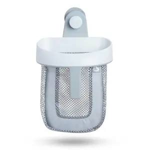 Super Scoop Hanging Bath Toy Storage Organiser with Quick Drying Mesh, Grey - Hangable