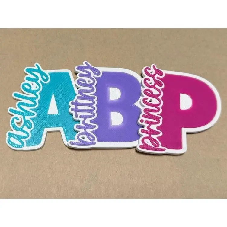 Custom 3D Initial/Name Badge Reel /ID Badge Reel/ Office Accessories/ School Accessories