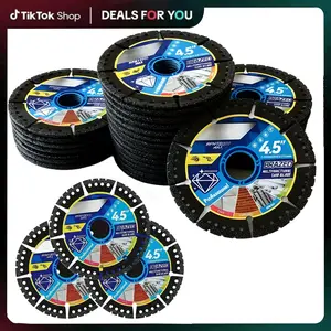 summervibes Four colors Diamond Blades 3-Pack 4.5" Diamond Multi-Purpose Saw Blades - Heavy Duty Angle Grinder Discs for Cutting Marble/Quartz/Stone/Tile/Metal/PlasticIndestructible Cutting Discs for Angle Grinder tiktokshopspringglowup