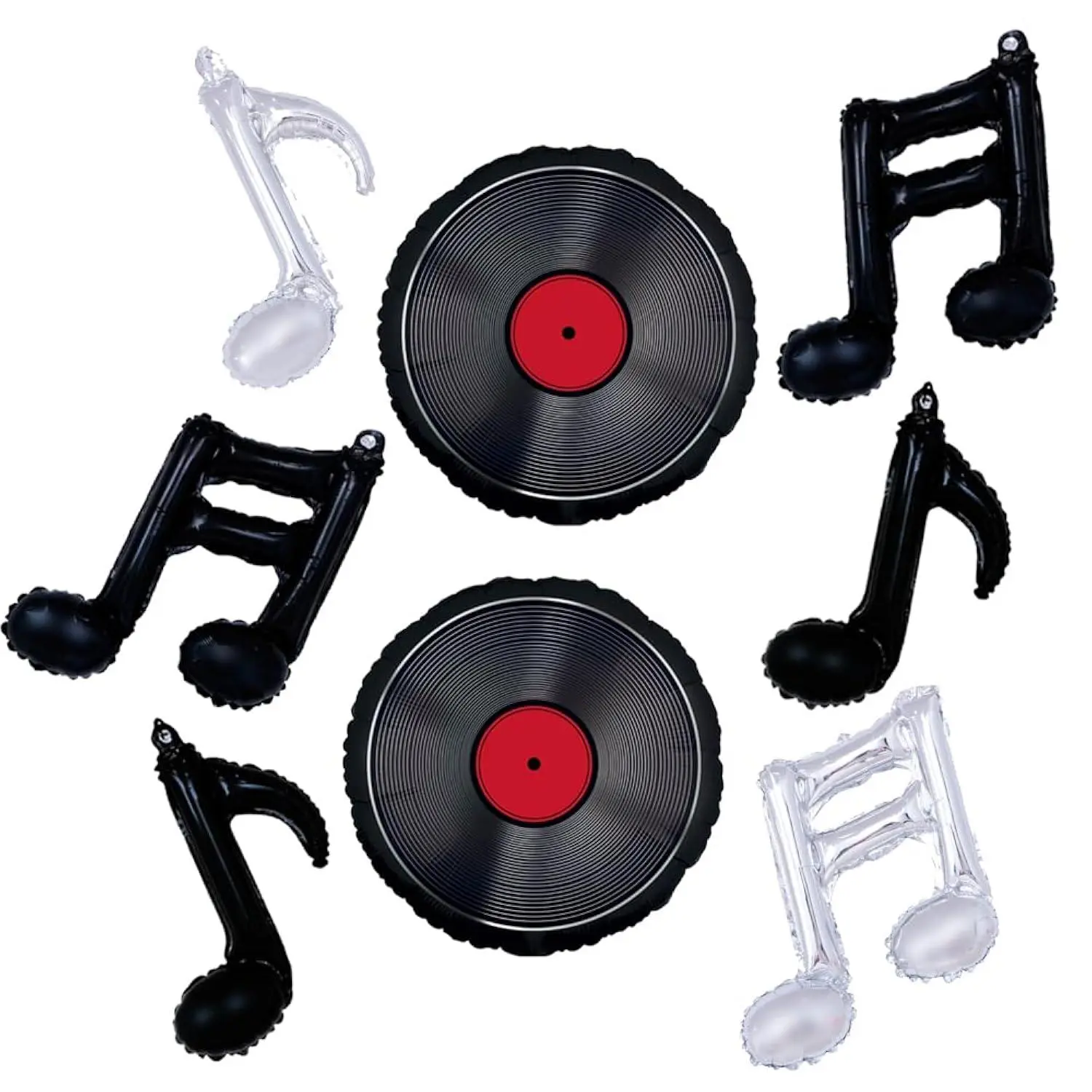 Record Balloons Music Note Balloon Vinyl Records Decor Retro Music Disco Rock And Roll Themed Balloons Decor For Decades Party Decorations Records Wall Decor 50S 70S 80S Birthday Party Decorations