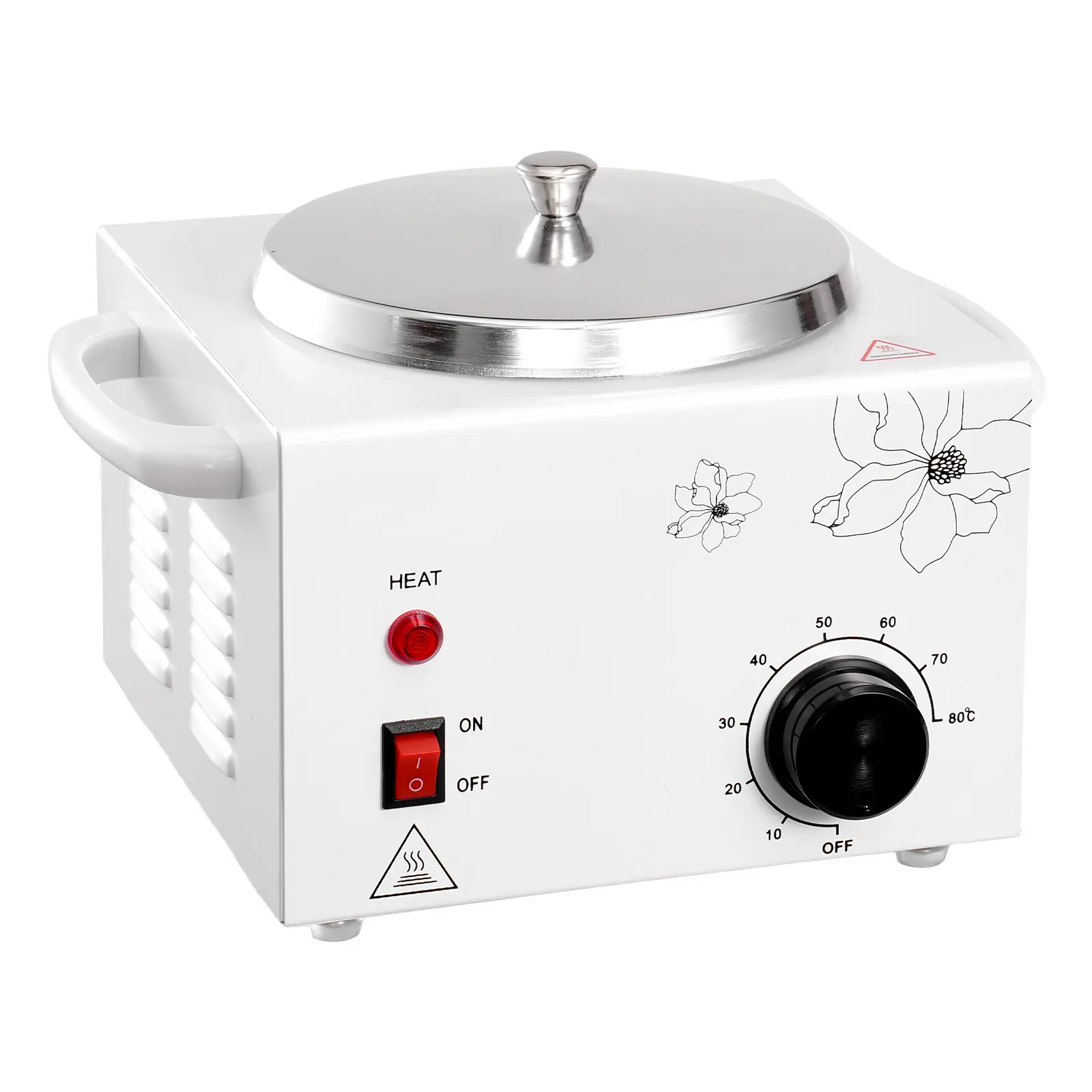 Single Wax Warmer, 600ML Professional Wax Warmer for Hair Removal, 32℉ to 176℉ Adjustable Electric Waxing Heater Pot with 100PCS Waxing Sticks for Home Use, Beauty Salon, Spa