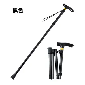 [Light Portable] Aluminum Alloy Folding Alpenstock Travel Cane Light Portable Walking Stick for the Elderly Outdoor Hiking Non-Slip Retractable Walking Stick