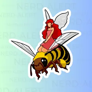 Bumblebee Fairy Vinyl Sticker