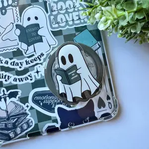 Enemies to Lovers Ghost Phone Grip | MagSafe Pop Holder | Booktok Aesthetic Gift for Book Lovers